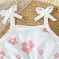 Load image into Gallery viewer, Baby Kid Girls Flower Print Beach Rompers Wholesale 24030175
