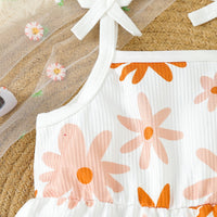 Load image into Gallery viewer, Baby Kid Girls Flower Print Beach Rompers Wholesale 24030175
