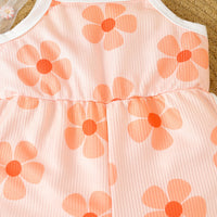 Load image into Gallery viewer, Baby Kid Girls Flower Print Beach Rompers Wholesale 24030175

