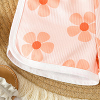 Load image into Gallery viewer, Baby Kid Girls Flower Print Beach Rompers Wholesale 24030175
