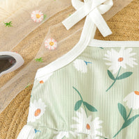Load image into Gallery viewer, Baby Kid Girls Flower Print Beach Rompers Wholesale 24030175
