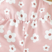Load image into Gallery viewer, Baby Kid Girls Flower Print Beach Rompers Wholesale 24030175
