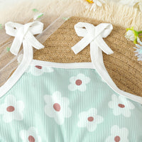 Load image into Gallery viewer, Baby Kid Girls Flower Print Beach Rompers Wholesale 24030175
