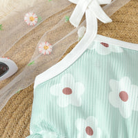 Load image into Gallery viewer, Baby Kid Girls Flower Print Beach Rompers Wholesale 24030175
