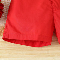 Load image into Gallery viewer, 2 Pieces Set Baby Kid Boys Valentine&#39;s Day Letters Love heart Print Tops And Solid Color Shorts Wholesale 24030179
