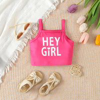 Load image into Gallery viewer, 2 Pieces Set Baby Kid Girls Letters Tank Tops And Love heart Shorts Wholesale 24030180
