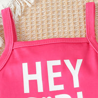 Load image into Gallery viewer, 2 Pieces Set Baby Kid Girls Letters Tank Tops And Love heart Shorts Wholesale 24030180
