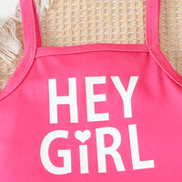 Load image into Gallery viewer, 2 Pieces Set Baby Kid Girls Letters Tank Tops And Love heart Shorts Wholesale 24030180
