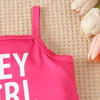 Load image into Gallery viewer, 2 Pieces Set Baby Kid Girls Letters Tank Tops And Love heart Shorts Wholesale 24030180
