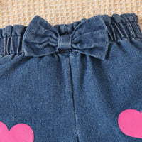 Load image into Gallery viewer, 2 Pieces Set Baby Kid Girls Letters Tank Tops And Love heart Shorts Wholesale 24030180
