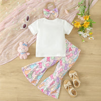 Load image into Gallery viewer, 2 Pieces Set Baby Kid Girls Letters Tops And Cartoon Pants Wholesale 24030181
