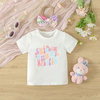 Load image into Gallery viewer, 2 Pieces Set Baby Kid Girls Letters Tops And Cartoon Pants Wholesale 24030181
