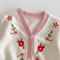 Load image into Gallery viewer, 2 Pieces Set Baby Girls Embroidered Tops And Pants Wholesale 24030182
