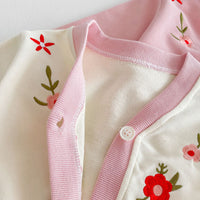 Load image into Gallery viewer, 2 Pieces Set Baby Girls Embroidered Tops And Pants Wholesale 24030182
