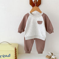 Load image into Gallery viewer, 2 Pieces Set Baby Kid Girls Color-blocking Tops And Pants Wholesale 24030183
