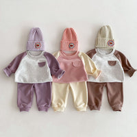 Load image into Gallery viewer, 2 Pieces Set Baby Kid Girls Color-blocking Tops And Pants Wholesale 24030183
