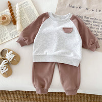 Load image into Gallery viewer, 2 Pieces Set Baby Kid Girls Color-blocking Tops And Pants Wholesale 24030183
