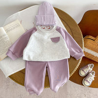 Load image into Gallery viewer, 2 Pieces Set Baby Kid Girls Color-blocking Tops And Pants Wholesale 24030183
