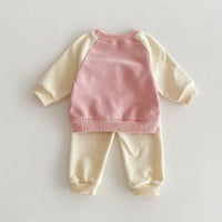 Load image into Gallery viewer, 2 Pieces Set Baby Kid Girls Color-blocking Tops And Pants Wholesale 24030183
