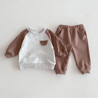 Load image into Gallery viewer, 2 Pieces Set Baby Kid Girls Color-blocking Tops And Pants Wholesale 24030183
