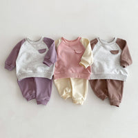 Load image into Gallery viewer, 2 Pieces Set Baby Kid Girls Color-blocking Tops And Pants Wholesale 24030183
