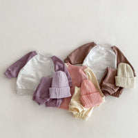 Load image into Gallery viewer, 2 Pieces Set Baby Kid Girls Color-blocking Tops And Pants Wholesale 24030183
