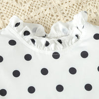 Load image into Gallery viewer, 2 Pieces Set Baby Kid Girls Polka dots Tops And Solid Color Shorts Wholesale 24030187
