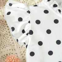Load image into Gallery viewer, 2 Pieces Set Baby Kid Girls Polka dots Tops And Solid Color Shorts Wholesale 24030187
