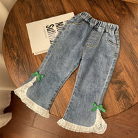 Load image into Gallery viewer, Baby Kid Girls Solid Color Bow Jeans Wholesale 24030188
