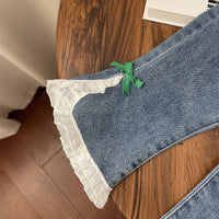 Load image into Gallery viewer, Baby Kid Girls Solid Color Bow Jeans Wholesale 24030188
