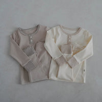 Load image into Gallery viewer, Baby Kid Girls Boys Solid Color Tops Pants Sleepwears Wholesale 24030191
