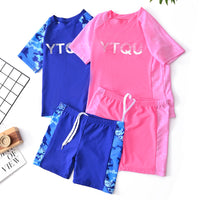 Load image into Gallery viewer, Baby Kid Girls Boys Letters Color-blocking Beach Swimwears Wholesale 24040905
