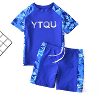 Load image into Gallery viewer, Baby Kid Girls Boys Letters Color-blocking Beach Swimwears Wholesale 24040905
