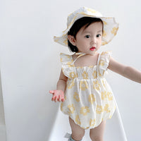 Load image into Gallery viewer, Baby Kid Girls Flower Fruit Print Rompers Wholesale 24040906
