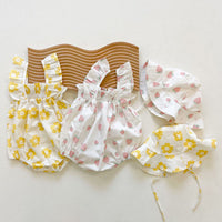 Load image into Gallery viewer, Baby Kid Girls Flower Fruit Print Rompers Wholesale 24040906
