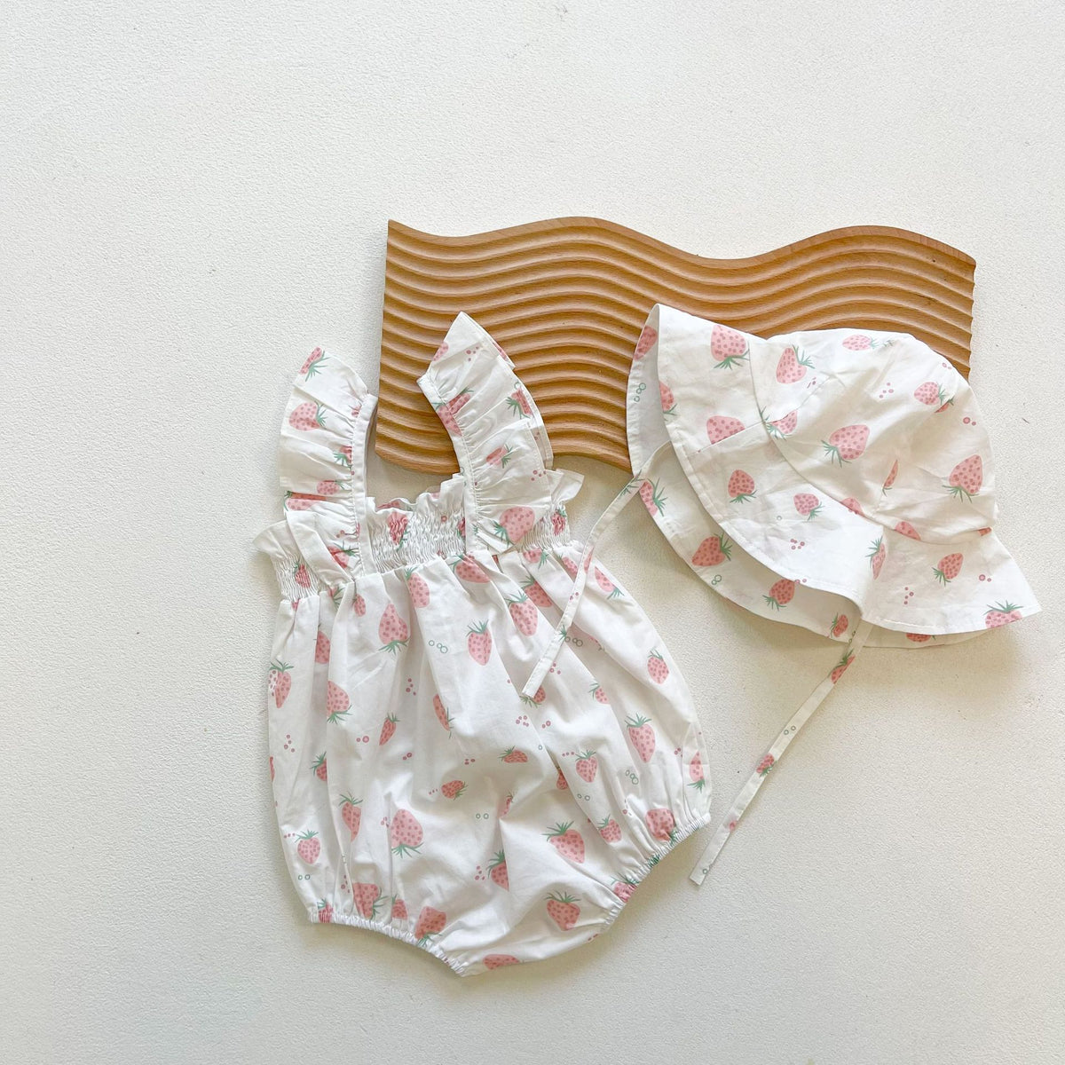 Baby Kid Girls Flower Fruit Print Rompers Wholesale 24040906