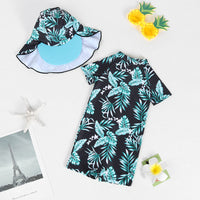 Load image into Gallery viewer, Baby Kid Boys Plant Print Beach Swimwears Wholesale 240409102
