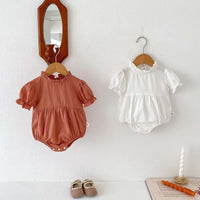 Load image into Gallery viewer, Baby Girls Solid Color Rompers Wholesale 240409105
