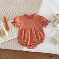 Load image into Gallery viewer, Baby Girls Solid Color Rompers Wholesale 240409105
