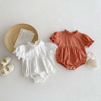 Load image into Gallery viewer, Baby Girls Solid Color Rompers Wholesale 240409105
