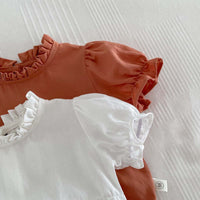 Load image into Gallery viewer, Baby Girls Solid Color Rompers Wholesale 240409105
