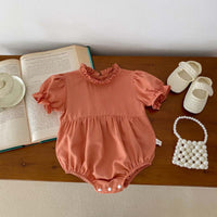 Load image into Gallery viewer, Baby Girls Solid Color Rompers Wholesale 240409105

