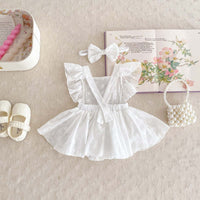 Load image into Gallery viewer, Baby Kid Girls Solid Color Rompers Wholesale 240409106
