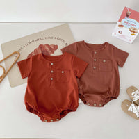 Load image into Gallery viewer, Baby Girls Solid Color Rompers Wholesale 240409108
