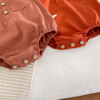 Load image into Gallery viewer, Baby Girls Solid Color Rompers Wholesale 240409108
