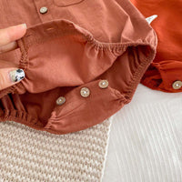 Load image into Gallery viewer, Baby Girls Solid Color Rompers Wholesale 240409108
