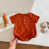 Load image into Gallery viewer, Baby Girls Solid Color Rompers Wholesale 240409108
