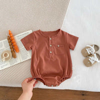 Load image into Gallery viewer, Baby Girls Solid Color Rompers Wholesale 240409108
