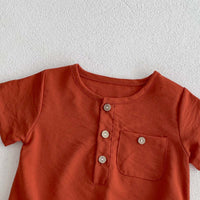 Load image into Gallery viewer, Baby Girls Solid Color Rompers Wholesale 240409108
