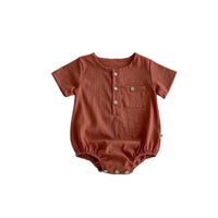 Load image into Gallery viewer, Baby Girls Solid Color Rompers Wholesale 240409108
